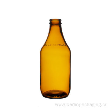 349ml Amber Beer Bottle Short Neck